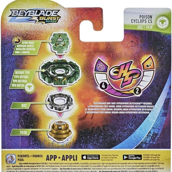 Beyblade Burst Rise Hypersphere Poison Cyclops C5 Starter Pack New Sealed - Picture 6 of 13